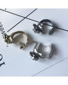 European And American Jewelry French Bucket Retro Ring Adjustable