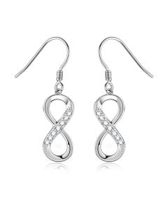 S925 Sterling Silver figure-8 temperament personalized Earrings