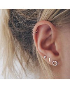 European And American 316 Stainless Steel Fashion Geometry Set Earrings