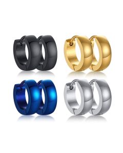 Stainless Steel Light Body Inner Sand Earrings Japanese And Korean Simple Men