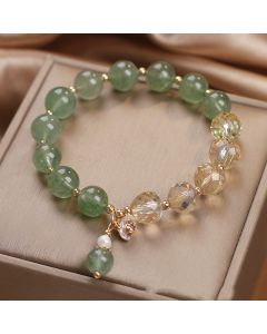 Original Design Green Strawberry Quartz Bracelet
