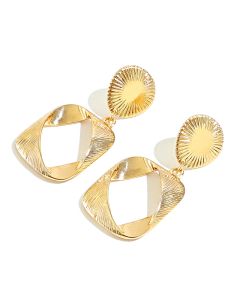 Creative Design Cross-knot Real Gold-plated Earrings
