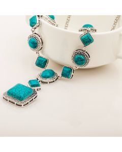 Turquoise Necklace Vintage Diamond Necklace