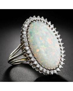Fashion Woman Stylist Opal Ring Opal Ring