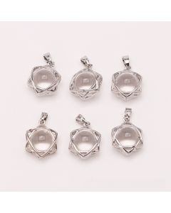Crystal Aventurine Pendant Agate Round Beads Six-pointed Star