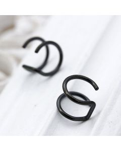 Earless Ear Clip Titanium Steel U-shaped Double Ring Ear Bone Clip