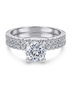Combination Wedding Platinum Imitation Diamond Creative Trendy Set