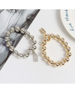 Wrist Beaded Pendant Electroplated Round Bead Phone Case Accessories