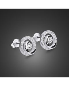 Fashion Sterling Silver Simple Tai Earrings