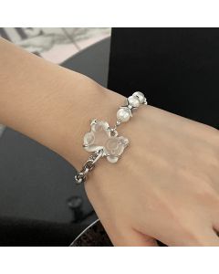 Pearl Bear Niche Hip Hop Style Sweet Cool High-grade Bracelet