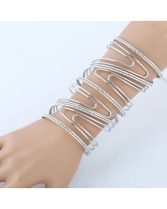 Simple Metal Cross Long Pattern Bracelet