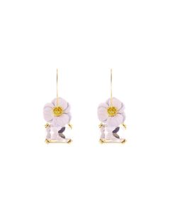 Crystal flower earrings