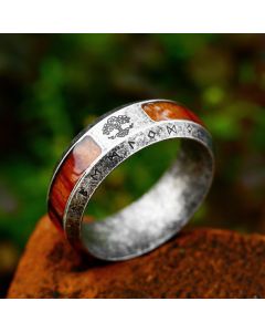 Fashion Simple Titanium Steel Lucky Tree Ring
