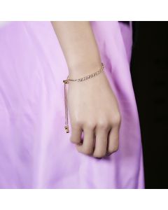 Fashion 3mm Inlaid Zircon Lady Literature Adjustable Bracelet