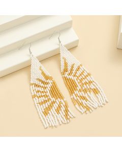 Bohemian Hand Woven Rice Bead Earrings