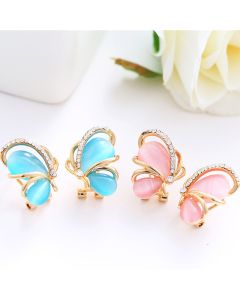 Diamond Earrings Temperament Cute Butterfly Bright Cat
