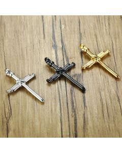 Titanium Cast Steel Nail Cross Pendant Necklace