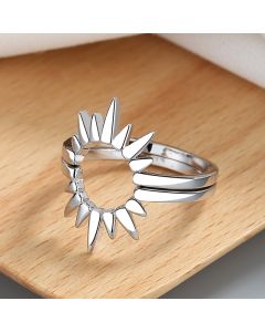 A Multi Wear Sun Flower Ring Female Ins Simple Ladies Hand Ornaments Atmospheric Ring