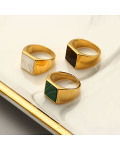 Personalized Fashion Shell Plating 18K Gold Ring