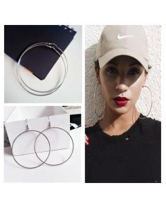 Exaggerated oversized ring personalized earrings
