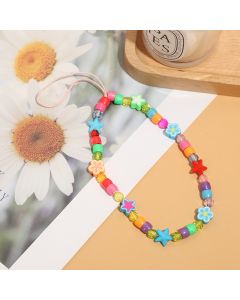 Mobile Phone Pendant DIY Love Letter Rainbow Beads Combination Beaded Mobile Phone Rope
