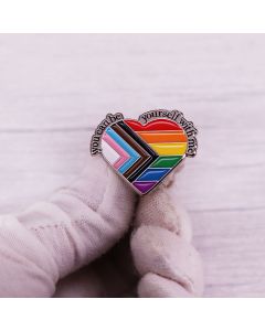 Beside Me, You Can Be Your Own Brooch Backpack Clothes Hat Pin Gay Cross Gender Badge