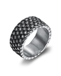 Circle Ring Stainless Steel Men's Retro Ring