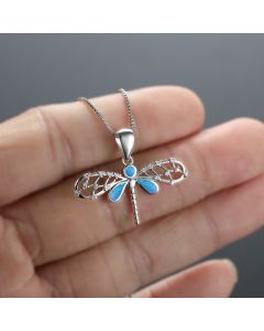Opal Dragonfly Necklace Fashion All-match Student