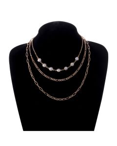 Cross-border Jewelry Fashion Retro Multi-layer Pearl Necklace Women