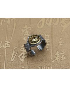 Factory Wholesale 925 Sterling Silver Jewelry Male Personality Devil Eye Open Ring Retro Thai Silver Hipster Ring