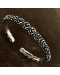Rose Flower Retro Fashion Heavy Industry Personality Temperament Bracelet
