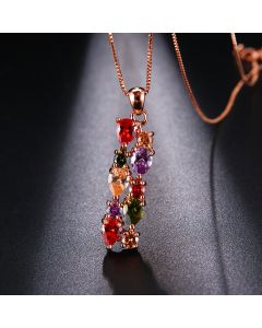 Colorful Zircon Necklace Pendant