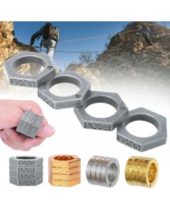 Men's Round Finger Hex Ring