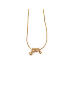 Minimalist Thread Pendant Necklace Female Geometric Cold Wind Brass Gold Plated
