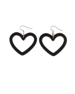 Four-color Lovely Love Girly Acrylic Flocking Earrings