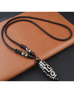 Nine-eyed Dzi Beaded Chain Men and Women Ethnic Wind Agate Dzi Bead Necklace Sweater Chain Promotional Bracelet