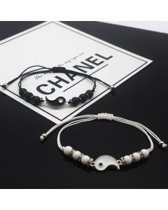 Natural Stone Couple Bracelet Alloy Gossip
