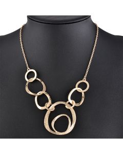 Korean Fashion Geometric Multi-Circular Necklace Necklace