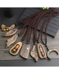 Ancient long sweater wooden chain
