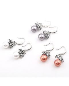 Pearl Earrings Sunflower Earrings