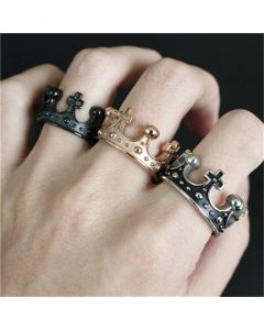 Titanium Steel Crown Ring Stainless Steel