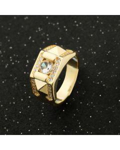 Beautiful Fashion Inlaid Zircon Men Ring Set