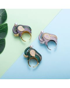 Elephant Plated Separated Ladies Ring