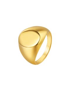 Fashion Simple Glossy Oval Titanium Steel Ring