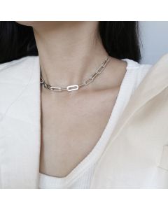 Retro Tide Widened Chain Necklace Women
