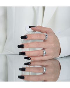 Fashion Micro Set Zircon Texture Ring