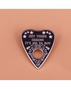 Black Spooky Demon Enamel Pin Badge
