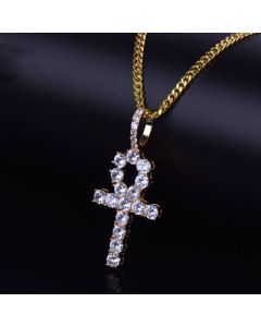 Diamond cross pendant necklace