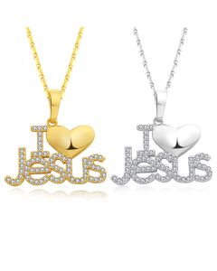 18K gold zircon pendant