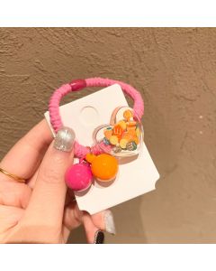 Girly Fluorescent Color Contrast Color Love Round Head Rope
